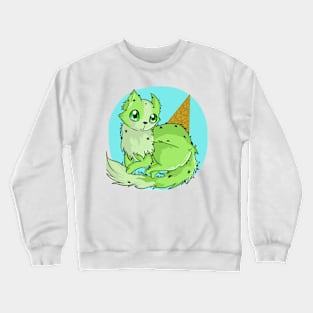 Mint Kitty Crewneck Sweatshirt